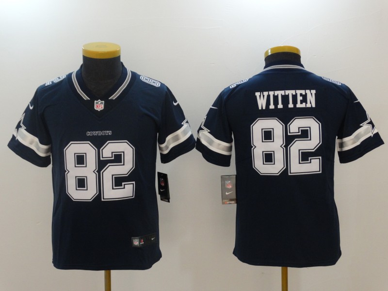 Youth Dallas cowboys 82 Witten Blue Nike Vapor Untouchable Limited NFL Jerseys